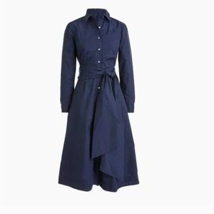 J Crew Navy Belted Shirt Dress like new size 4